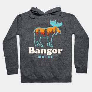 Bangor Maine Moose Bangor City Forest Outdoors Hoodie